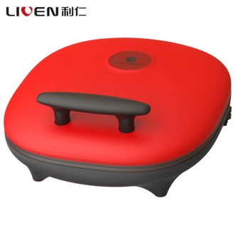 利仁/LIVEN  电饼铛电烤炉双面加热煎烤机电烤盘 煎饼烙饼锅三明治机烹饪早餐机浮动式烧烤盘煎烤盘电煎锅LPBC-100红色