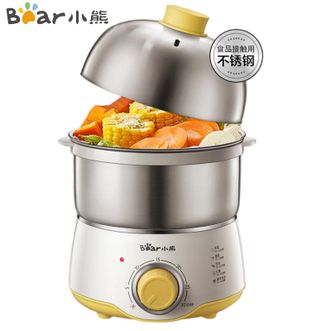 小熊/Bear  煮蛋器  双层迷你定时自动断电不锈钢蒸蛋器煮蛋机早餐蒸蛋机 可煮14个蛋 早餐神器  ZDQ-A07U1