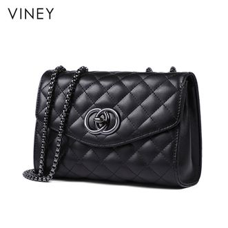 viney  高级感山茶花链条包腋下小方包经典印花女士单肩包百搭斜挎包 8882