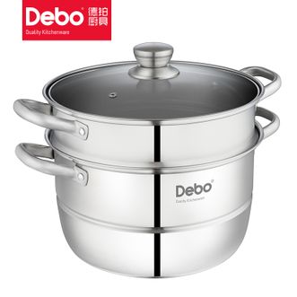 Debo  索菲特不锈钢蒸锅家用双层汤锅电磁炉锅煤气灶适用 28cm DEP-773