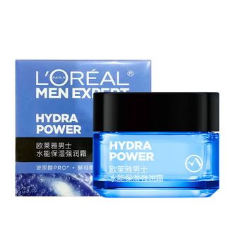 欧莱雅（LOREAL）  男士水能玻尿酸补水保湿强润霜50ml乳液面霜护肤品
