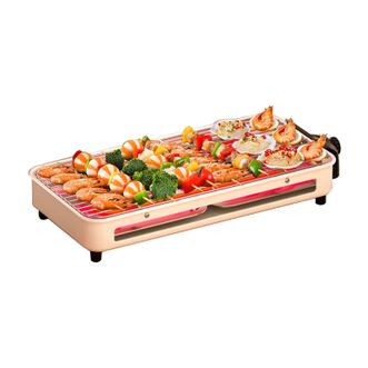 奥克斯/AUX  电烧烤炉电烤盘家用户外室内无烟电烤架烤子烤肉机可拆洗电烤炉烤肉锅烤串机