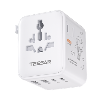 霆圣/TESSAN  出国转换插头17W  TS-WTA 11-WH  白色