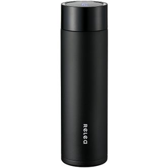 物生物（RELEA）  极度数显杯盖不锈钢内胆温显泡茶杯极度数显杯盖保温杯500ML  千山墨   JV012245-0500-EQ00