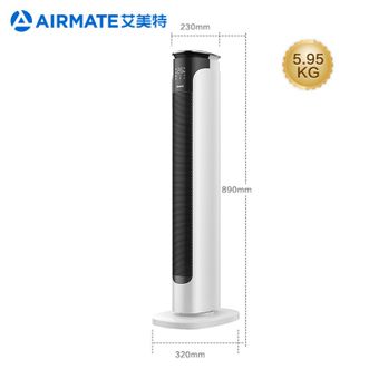 艾美特（AIRMATE）家用暖风机取暖器遥控电暖器客厅卧室冷暖两用节能大功率低燥摇头速热风机电暖气片 HPA21203R-H遥控WiFi款-2200W