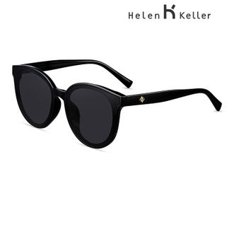 海伦凯勒（Helen Keller）  太阳镜墨镜 女士偏光太阳眼镜简约开车防紫外线护目镜H8710N21T全色深灰