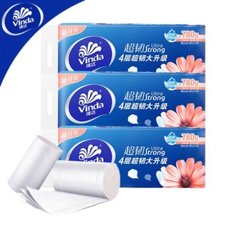 维达  超韧无芯卷纸4层78克*3提共30卷 卫生纸纸巾厕纸卷纸 温和亲肤超韧大升级