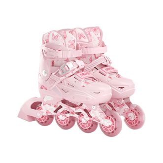 斯威（SWAY）  溜冰鞋女童轮滑鞋 T22背包套装 粉紫双色可选