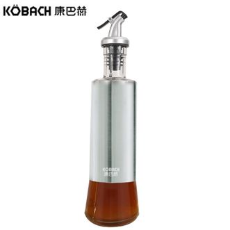 康巴赫  按压式玻璃防漏油壶300mL 玻璃油壶防漏油罐 装油瓶子酱油醋壶调料瓶 KZP-Y300单只装