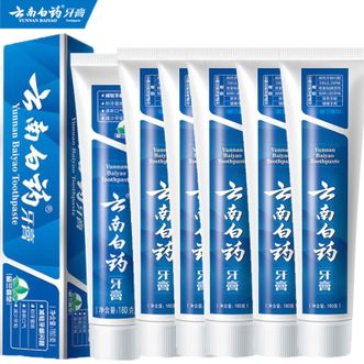 云南白药  牙膏留兰香型 【囤货装】 180g*6支 (共1080g)