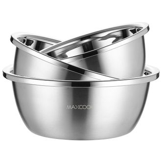 美厨（MAXCOOK）  味斗三件套  MCWS-3  实惠装不锈钢盆加大加厚调料盆和面盆洗菜盆