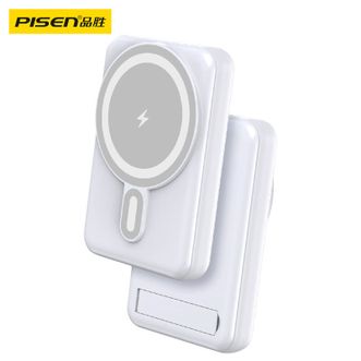 品胜/Pisen  无线磁吸充电宝MagSafe快充适用苹果iPhone专用10000毫安手机移动电源自带支架超薄小巧便携