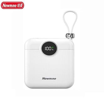 纽曼（Newmine）  充电宝AL539【白色】 自带线22.5W快充10000毫安时移动电源大容量小巧便携