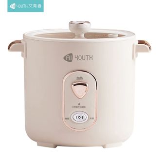 艾青春（AIYOUTH）  迷你电饭煲电饭锅1.2L容量煲汤煮粥多用途锅不粘内胆易清洗-米白色