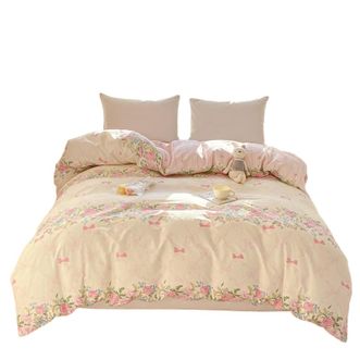 宜恋  【纯棉四件套1.8米】ins风 法式复古碎花 高支高密 四季通用 仲夏美梦