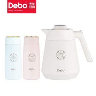 Debo  萨琳娜热水壶保温杯套装保温水壶1.2L保温杯300ML  DEP-771