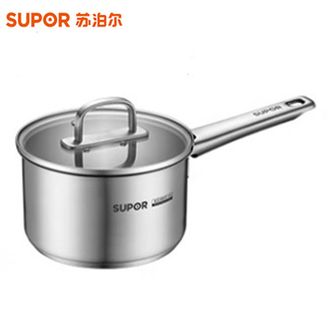 苏泊尔（SUPOR）  奶锅16cm宝宝辅食锅304不锈钢蒸煮牛奶泡面锅家用燃气灶电磁炉通用