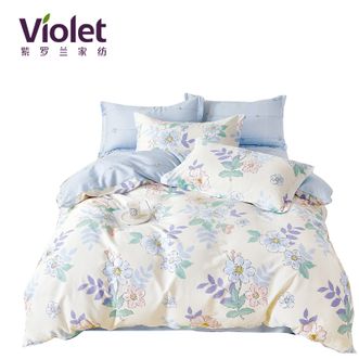 紫罗兰  全棉斜纹四件套 花漾星辰 精选时尚舒适床品件套 200x230cm（床单款）