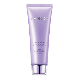 自然堂/Chando  洗面奶 凝时鲜颜洁面乳氨基酸温和清洁毛孔不紧绷保湿洗颜霜125g-QZ