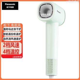 松下/Panasonic  电吹风 家用高速电吹风机筒大功率速干负离子温控护发自然清风速柔护吹风机 春光绿