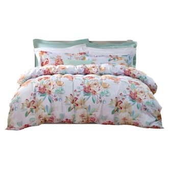 富安娜/Fuanna  四件套床上用品  芳华初韵  被套203*229cm  1.5m床