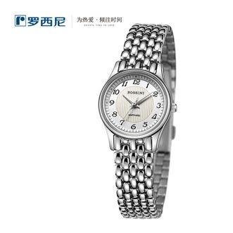 罗西尼/Rossini  手表女 石英表 白盘钢带 国表小巧气质防水百搭（女款：5356W01C）