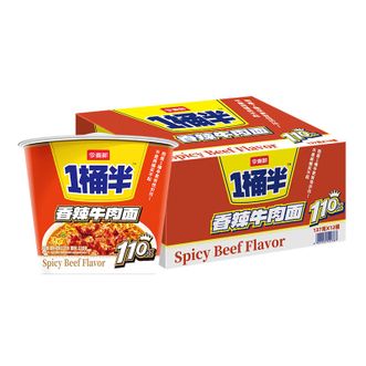今麦郎  1桶半香辣牛肉面137g*12桶方便面