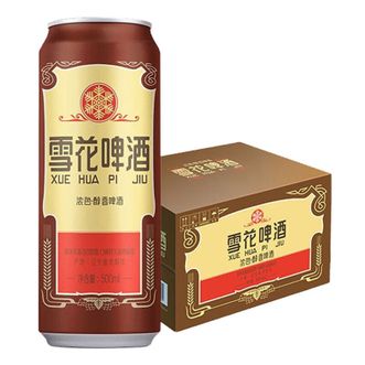 雪花  啤酒经典沈阳老雪花12度500ml*12罐香醇经典拉格啤酒