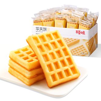 百草味 华夫饼1kg 营养早餐蛋糕 食品点心 办公室甜点 面包休闲小吃