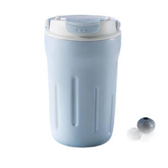 富光（FUGUANG）   不锈钢高颜值真空保温杯便携提手大容量  340ml 蓝