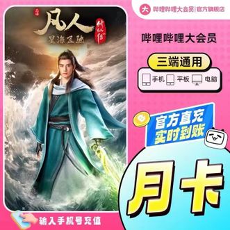 哔哩哔哩  大会员 1个月 不支持电视端