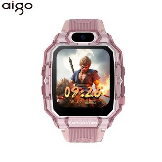 爱国者（aigo）  儿童智能电话手表A136D【粉色】 可插卡学生手表视频通话多重定位可上课禁用交友手表