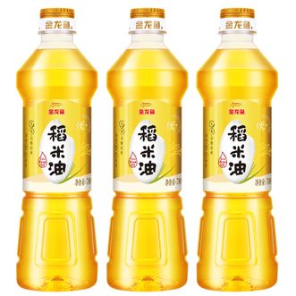 金龙鱼  优+稻米油  厨房烹饪炒菜食用油  700ml*3瓶