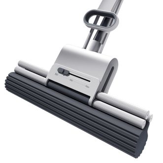 大卫  高端胶棉拖把38cm宽海绵头巨无霸滚轮式大号胶棉拖一拖净大号吸水地拖滚轮式拖布免手洗净 （共2个头）