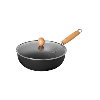 炊大皇（COOKER KING）  炒锅铸铁锅 无涂层多用平底煎炒锅26cm圆嘟嘟精铁炒锅26cmYD26CG