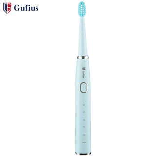 古菲斯（GUFIUS）  声波电动牙刷 柔感护龈全身水洗持久续航口腔护理震动细软刷毛洁牙护牙洁牙器GF5810T蓝色
