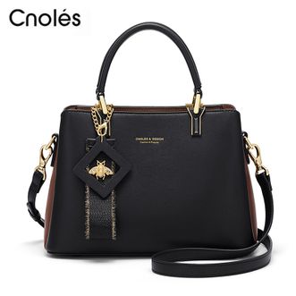 蔻一（Cnoles）  牛皮包包女包手提包轻奢侈高级感品牌女士斜挎包 K104206C2798