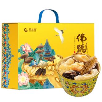 星龙港正宗金汤佛跳墙礼盒家庭装送礼海鲜罐头盆菜含鲍鱼海参花胶福寿康宁240g*6礼盒装