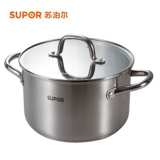 苏泊尔（SUPOR）  汤锅22厘米 304不锈钢汤煲炖锅 电磁炉燃气通用 VT22WAS01
