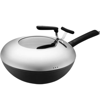 爱仕达/ASD  炒锅锈不了精铁无涂层锈不了家用炒菜锅 尖圆底 30cm无副把手
