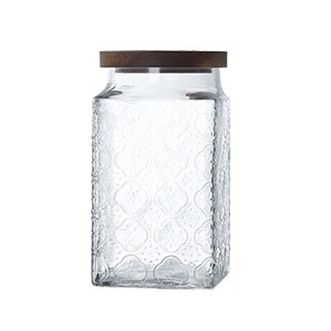 青苹果  海棠花密封罐  1400ML单只  复古玻璃密封罐食品级储物罐子