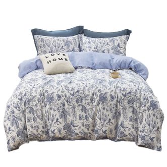 洁丽雅/Grace  生态长棉绒四件套  简约大气床上四件套  CP1023  绮梦花园  200*230cm