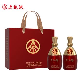 五粮液  金谷春红金瓶52度 500mL*2瓶浓香型白酒礼盒装