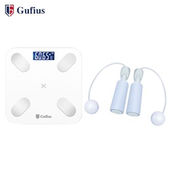 古菲斯（GUFIUS）  健身燃脂套装 体脂秤智能体重秤家用脂肪秤 称体重脂肪测量仪 计数跳绳 健康秤人体秤体脂称体重称脂肪称电子称电子秤S1