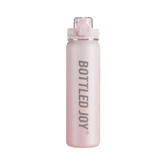 吨吨BOTTLEDJOY  纤吨吨冰裂纹保温水杯316不锈钢保温壶吨吨桶 樱语粉900ml     D26