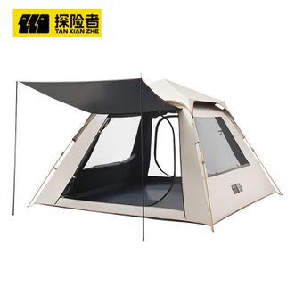探险者（TAN XIAN ZHE）  帐篷 户外全自动便携式露营帐篷 公园野餐黑胶帐篷（210*210*140cm）