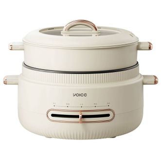 优益/Yoice  家用多功能电煮锅4L大容量电炒锅电火锅炒菜炖煮一体锅不粘锅 Y-DHG16