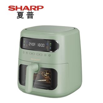 夏普/Sharp  KF-E60VL-G 透明大视窗看得见，360度热风循环均匀烘烤，微电脑智能触控操作 空气炸锅