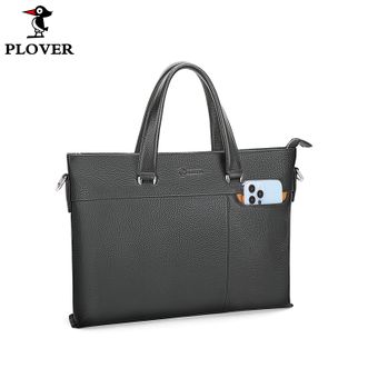啄木鸟/Plover  男士公文包头层牛皮电脑包斜跨包GDGWB048-5A