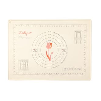 拜杰  郁金香揉面垫5件套  50*70cm揉面垫食品级抗菌硅胶家用加大和面板擀面案板